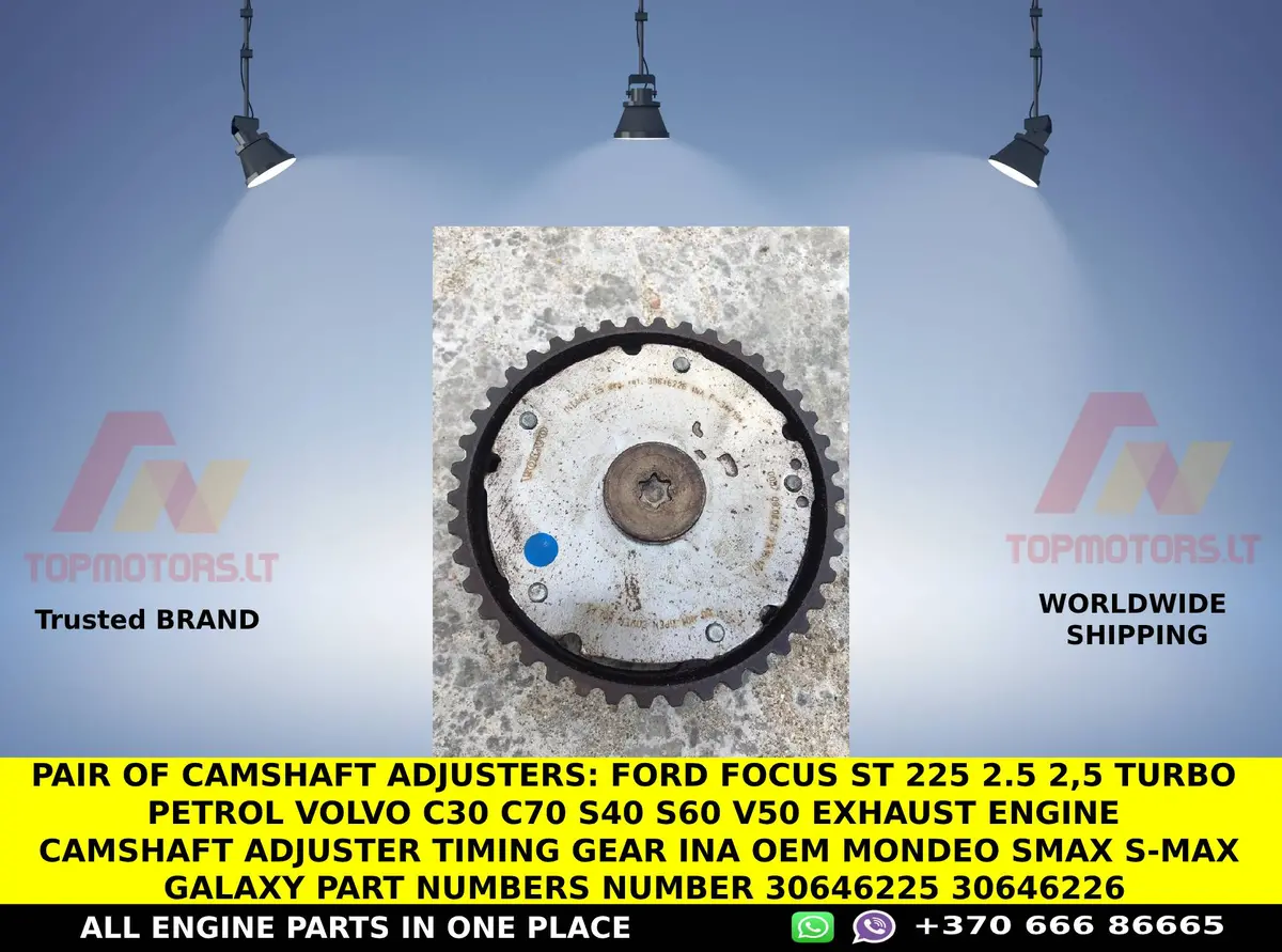Pair Of Camshaft Adjusters: Ford Focus St 225 2.5 2,5 Turbo Petrol Volvo C30 C70 S40 S60 V50 Exhaust Engine Camshaft Adjuster Timing Gear Ina Oem Mondeo Smax S-Max Galaxy Part Numbers Number 30646225 30646226 1