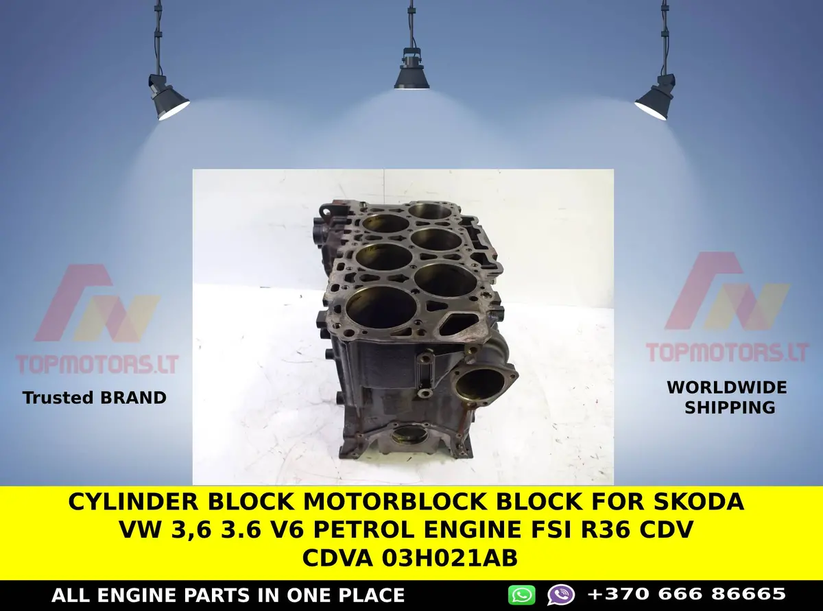 Cylinder Block Motorblock Block For Skoda Vw 3,6 3.6 V6 Petrol Engine Fsi R36 Cdv Cdva 03H021ab 1