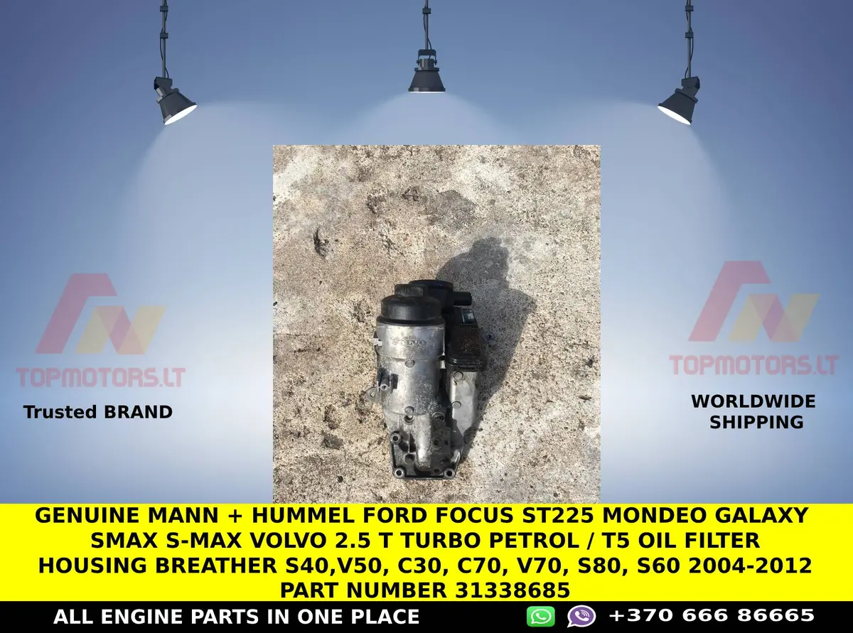 Genuine Mann + Hummel Ford Focus St225 Mondeo Galaxy Smax S-Max Volvo 2.5 T Turbo Petrol / T5 Oil Filter Housing Breather S40,V50, C30, C70, V70, S80, S60 2004-2012 Part Number 31338685 1