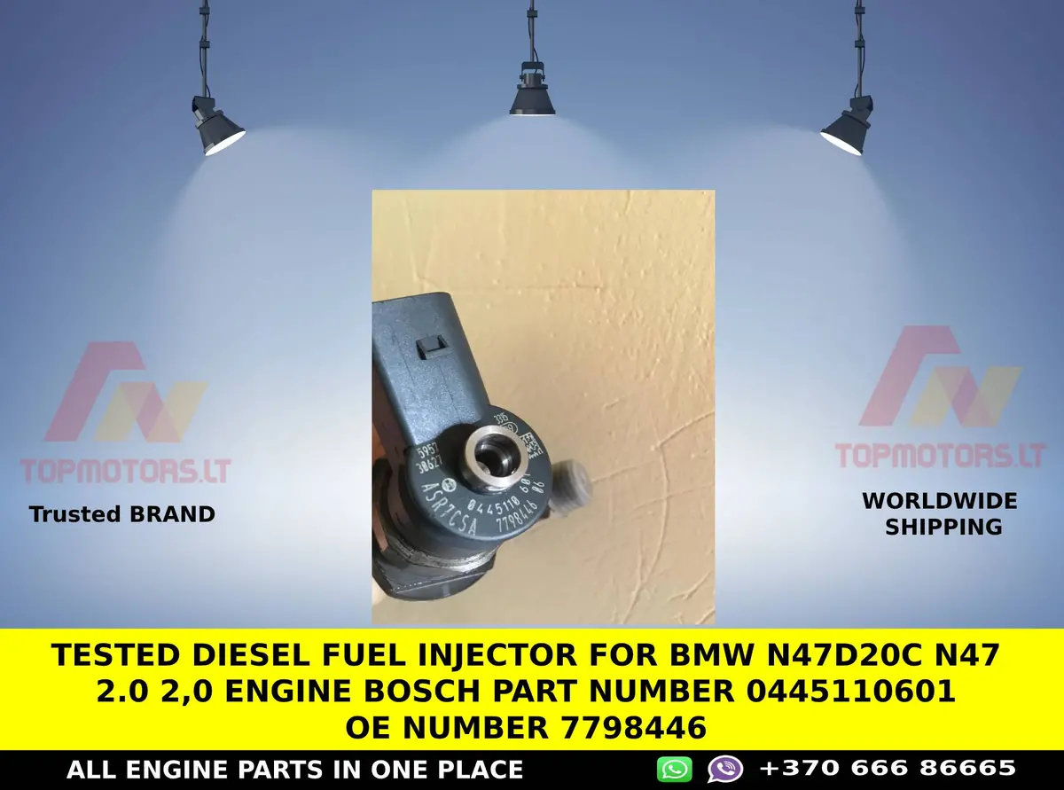 Tested Diesel Fuel Injector For Bmw N47d20c N47 2.0 2,0 Engine Bosch Part Number 0445110601 Oe Number 7798446 1