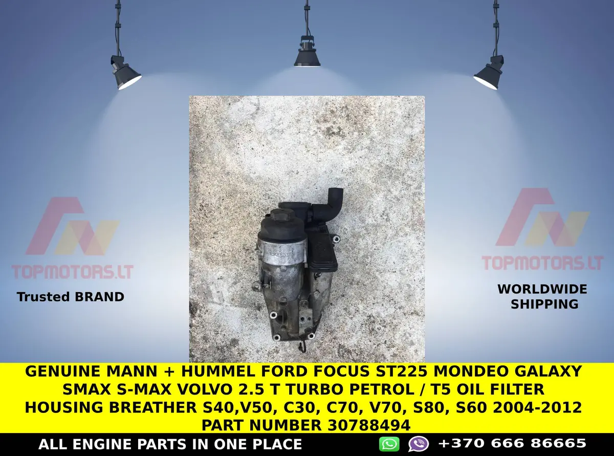 Genuine Mann + Hummel Ford Focus St225 Mondeo Galaxy Smax S-Max Volvo 2.5 T Turbo Petrol / T5 Oil Filter Housing Breather S40,V50, C30, C70, V70, S80, S60 2004-2012 Part Number 30788494 1