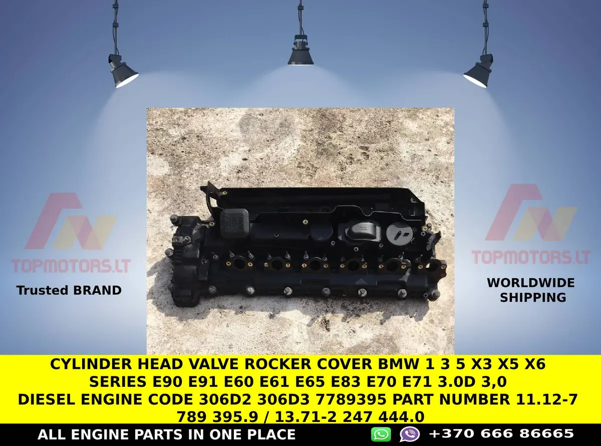 Cylinder Head Valve Rocker Cover Bmw 1 3 5 X3 X5 X6 Series  E90 E91 E60 E61 E65 E83 E70 E71 3.0D 3,0 Diesel Engine Code 306D2 306D3 7789395 Part Number 11.12-7 789 395.9 / 13.71-2 247 444.0 1
