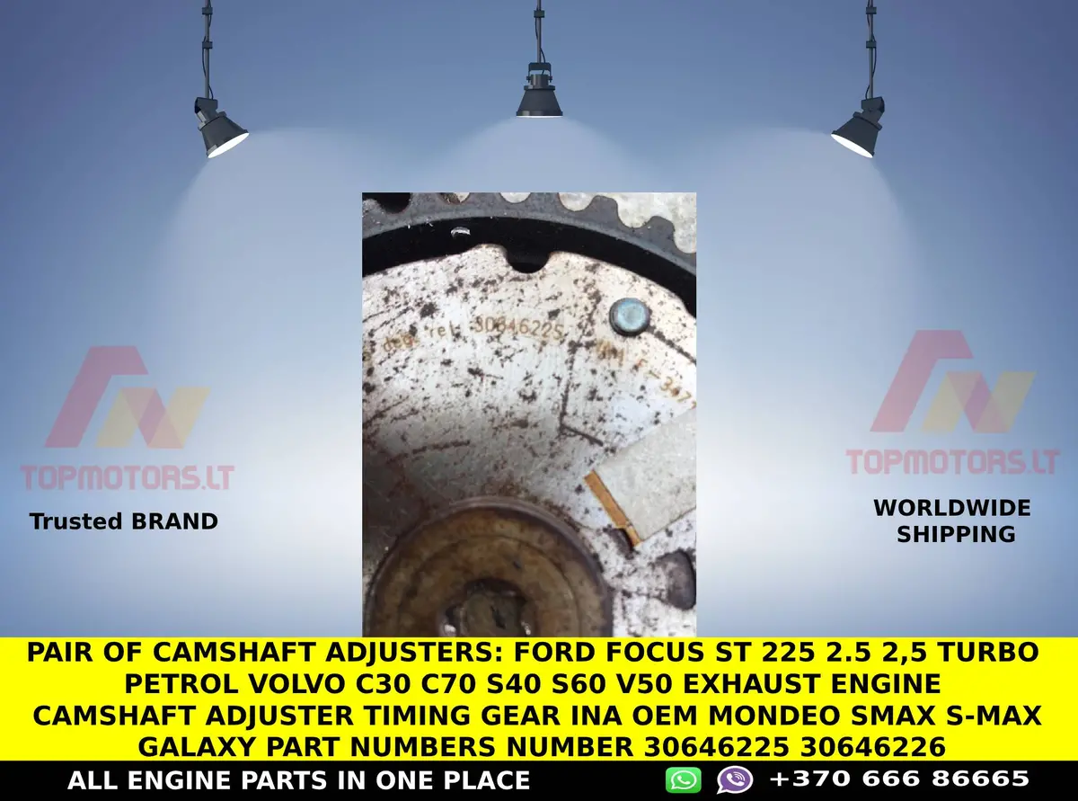 Pair Of Camshaft Adjusters: Ford Focus St 225 2.5 2,5 Turbo Petrol Volvo C30 C70 S40 S60 V50 Exhaust Engine Camshaft Adjuster Timing Gear Ina Oem Mondeo Smax S-Max Galaxy Part Numbers Number 30646225 30646226 2