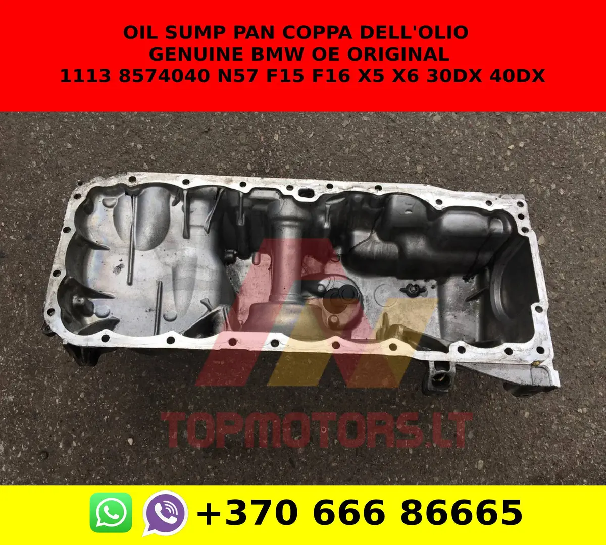 Oil Sump Pan Coppa Dell'olio Genuine  Bmw Oe Original 1113 8574040 N57 F15 F16 X5 X6 30Dx 40Dx 1