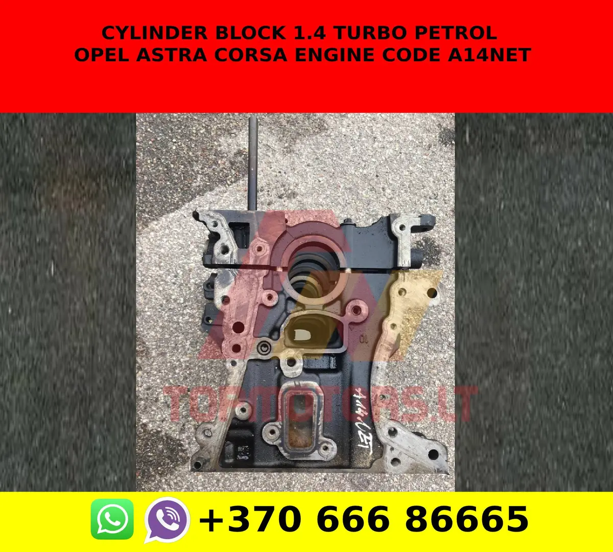 Cylinder Block 1.4 Turbo Petrol Opel Astra Corsa Engine Code A14net 1