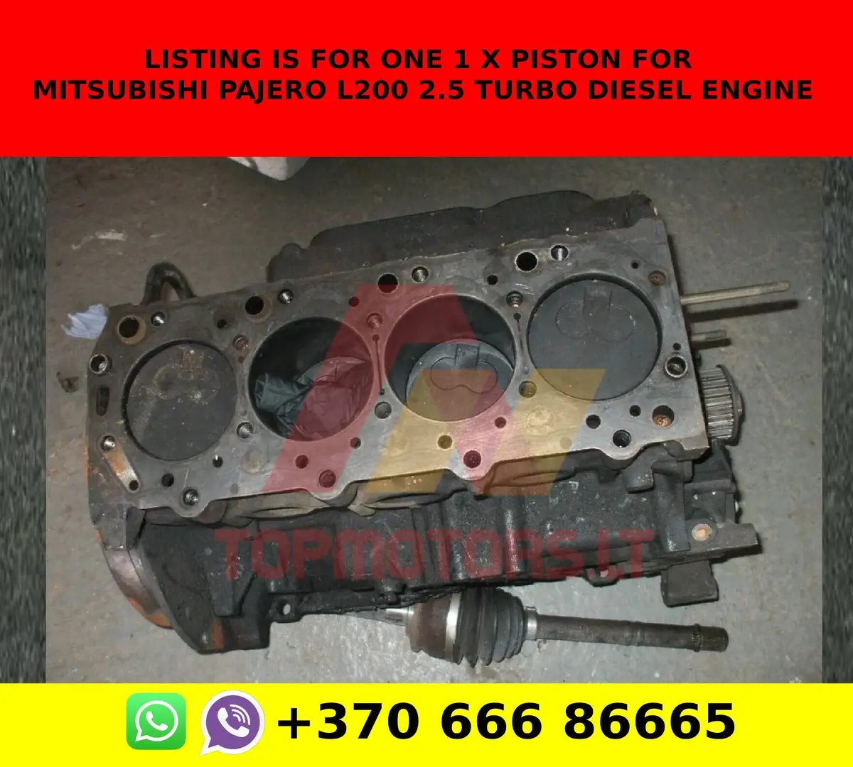 Listing Is For One 1 X Piston For Mitsubishi Pajero L200 2.5 Turbo Diesel Engine 1