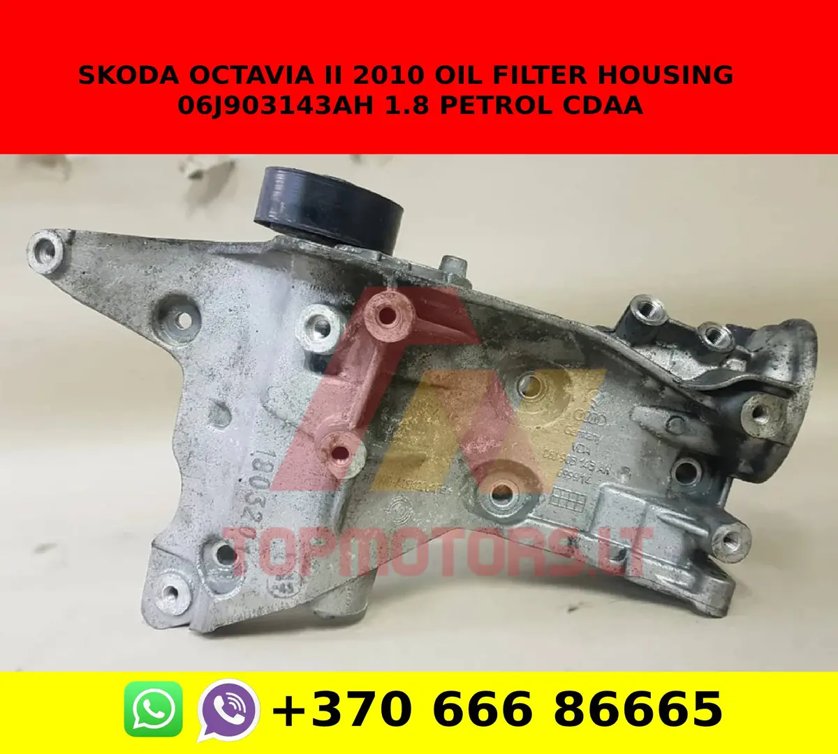 Skoda Octavia Ii 2010 Oil Filter Housing 06J903143ah 1.8 Petrol Cdaa 1