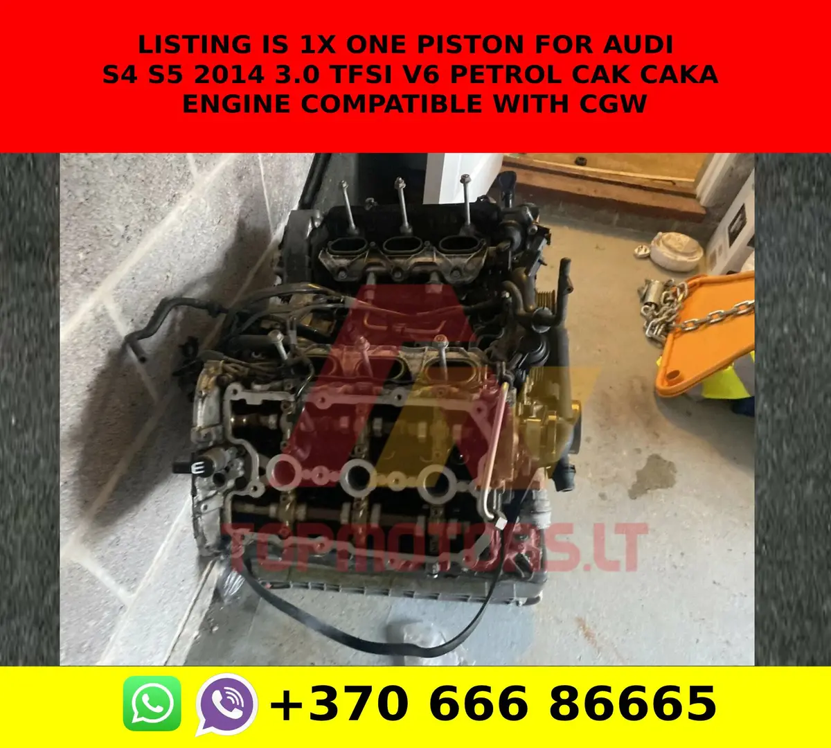 Listing Is 1X One Piston For Audi S4 S5 2014 3.0 Tfsi V6 Petrol Cak Caka Engine Compatible With Cgw 1