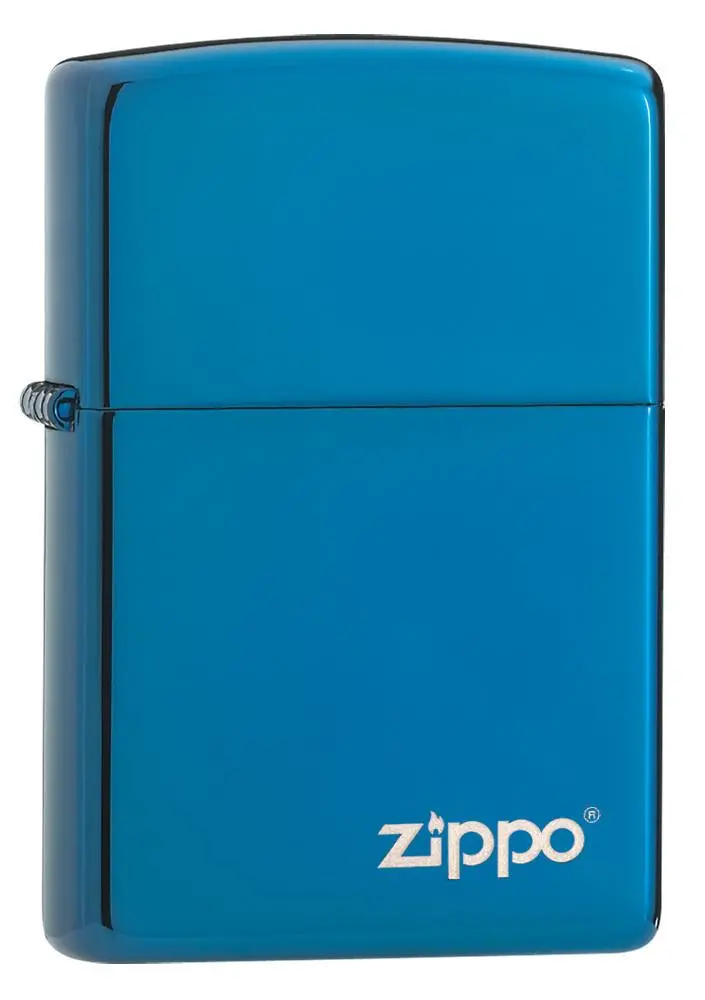 Classic High Polish Blue Zippo Logo 1