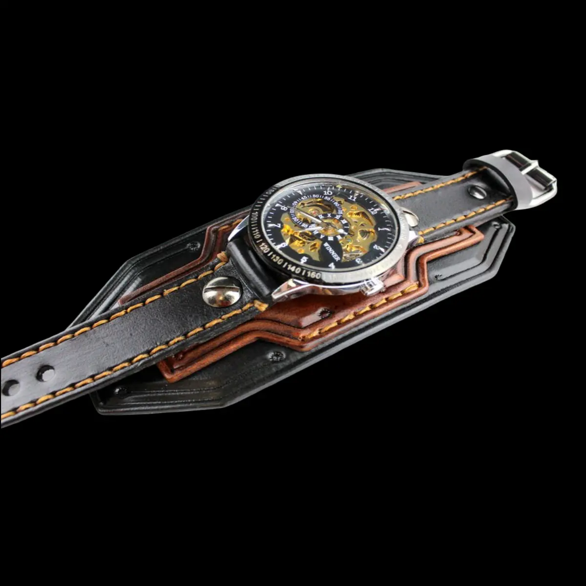 Easy Rider Leather Cuff Watch 2