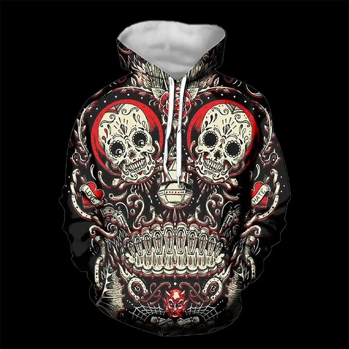 Colorful Sugar Skull Hoodies 1