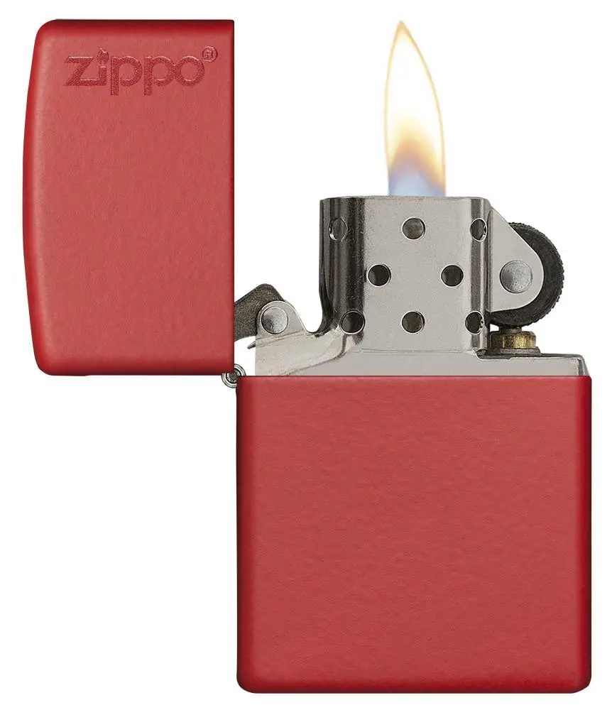 Classic Red Matte Zippo Logo 2
