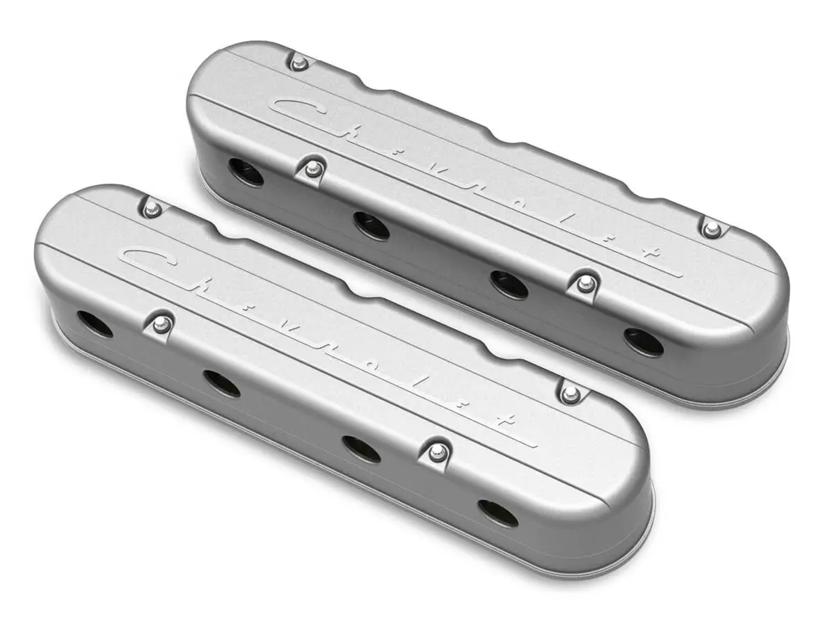 Holley 2 Piece "Chevrolet" Script Ls Valve Covers - Hidden Coils 1
