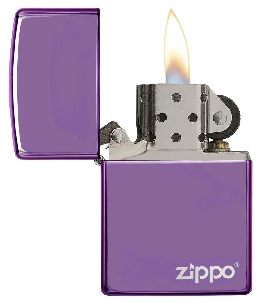 Classic High Polish Purple Zippo Logo 2