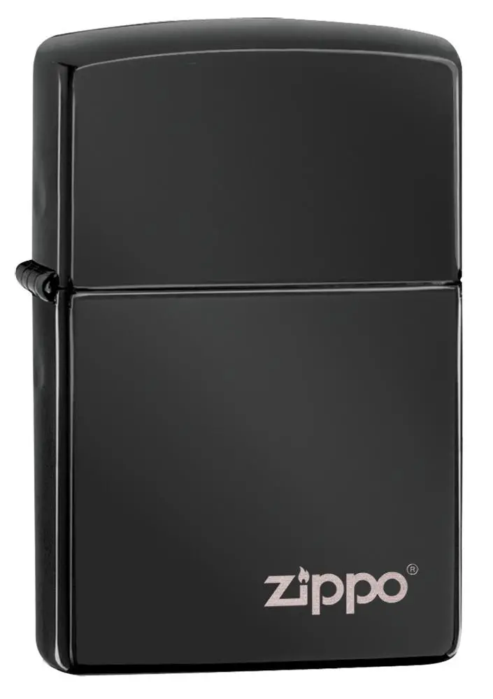 Classic High Polish Black Zippo Logo 1