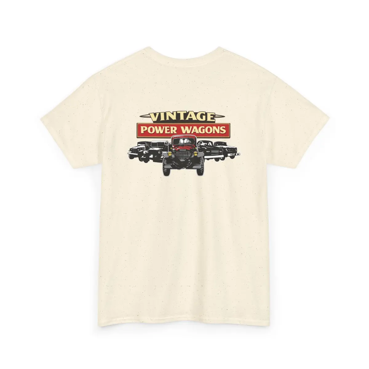 Vintage Power Wagons T-Shirt – Front: Vpw Logo - Back: Classic Vpw Lineup Heavy Cotton Tee 13
