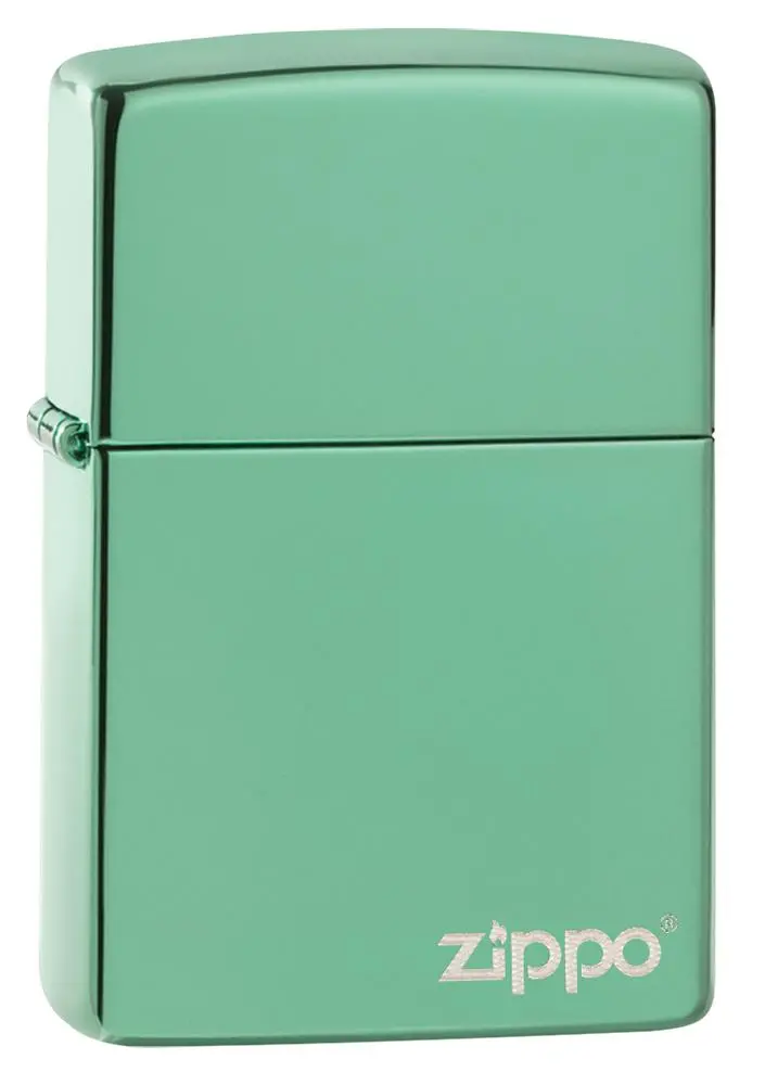 Classic High Polish Green Zippo Logo 1