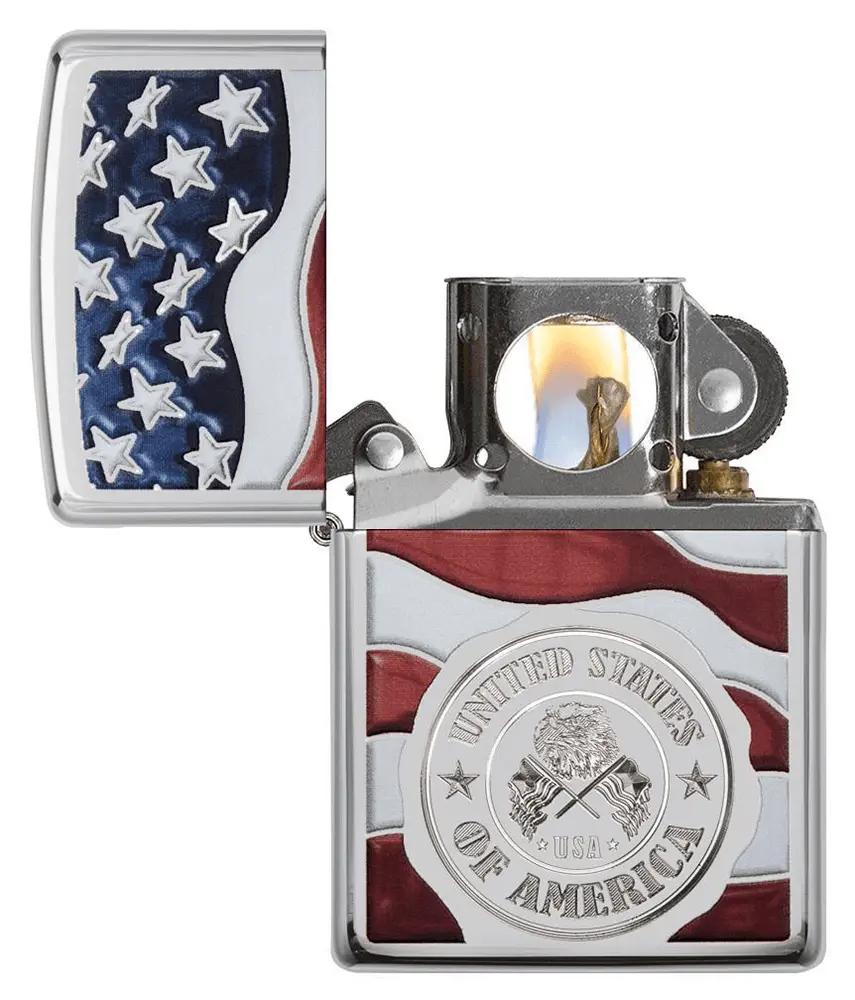 American Stamp On Flag 2