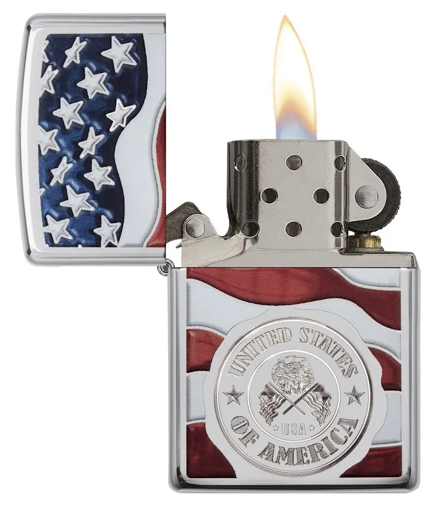 American Stamp On Flag 2