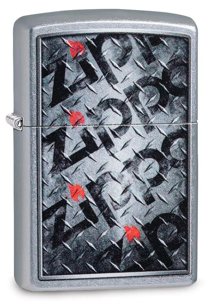 Diamond Plate Zippo Design 1