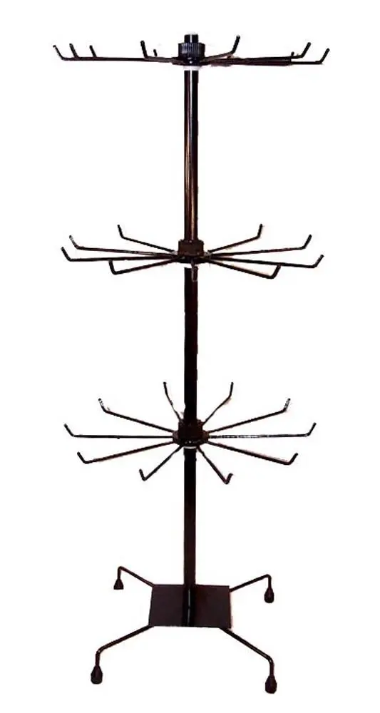 Black Three Level 29 Inch Spinning Display Rack 1
