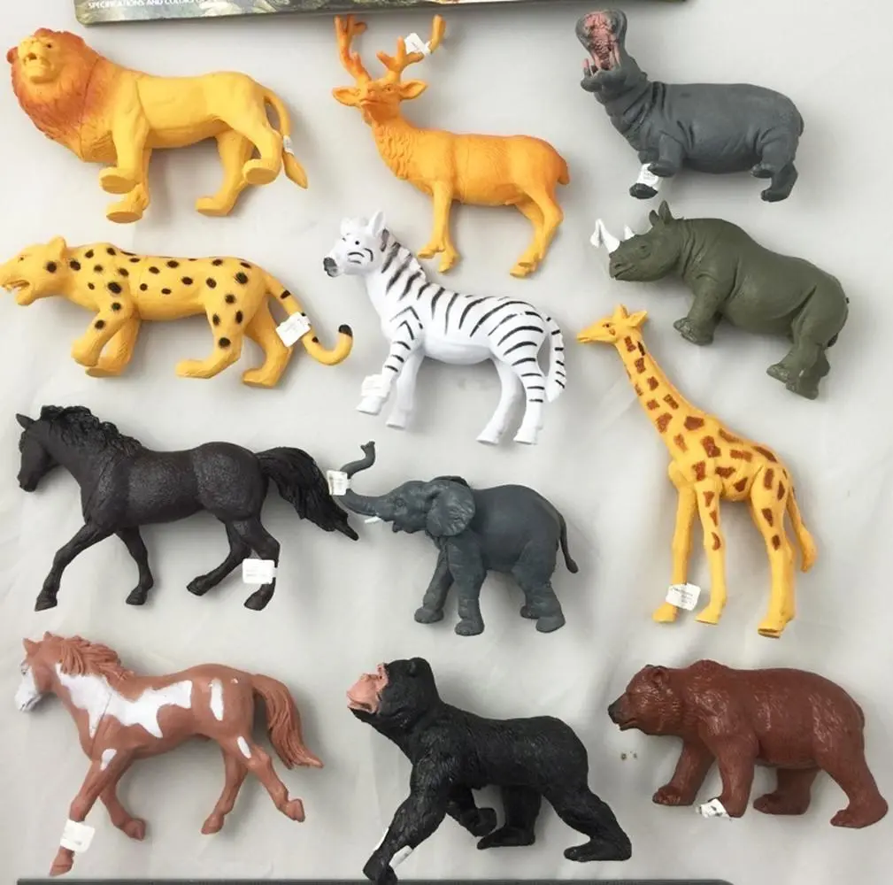 Play Rubber 7 Inch Wild / Zoo Animals 1