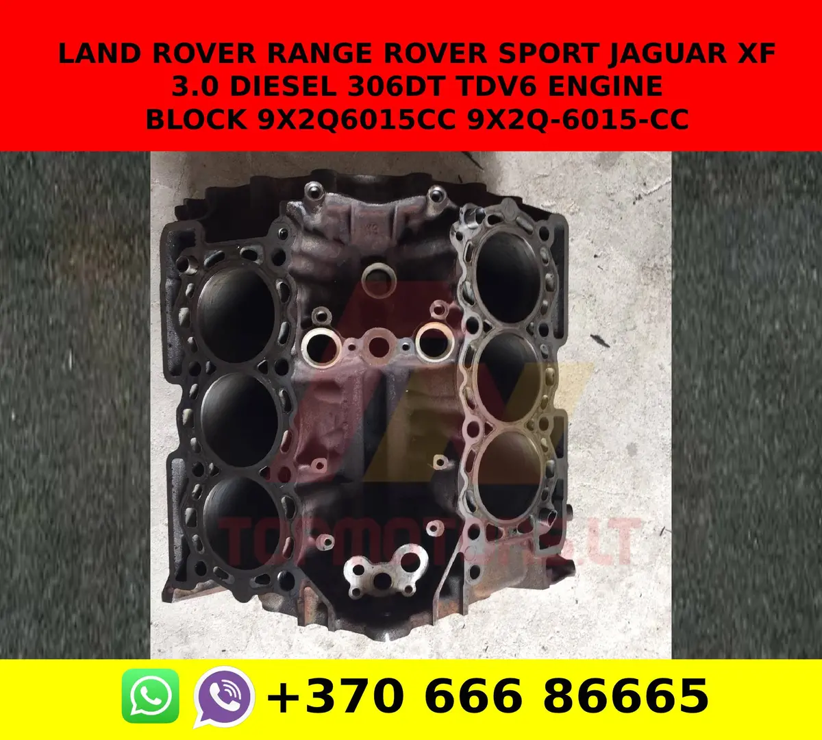 Land Rover Range Rover Sport Jaguar Xf 3.0 Diesel 306Dt Tdv6 Engine Block 9X2q6015cc 9X2q-6015-Cc 2