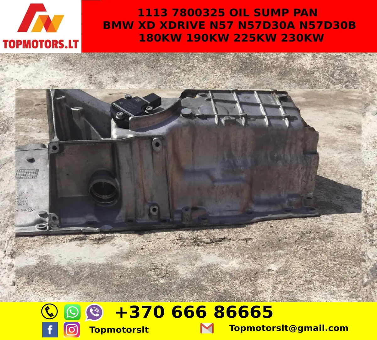 New Arrival!!! Worldwide Shipping! 1113 7800325 Oil Sump Pan Bmw Xd Xdrive N57 N57d30a N57d30b 180Kw 190Kw 225Kw 230Kw 2