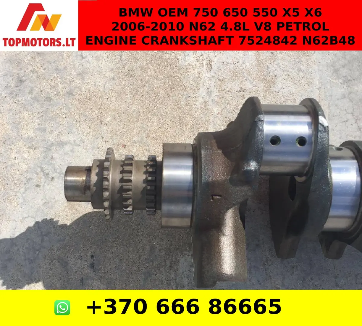 Bmw Oem 750 650 550 X5 X6 2006-2010 N62 4.8L V8 Petrol Engine Crankshaft 7524842 N62b48 2