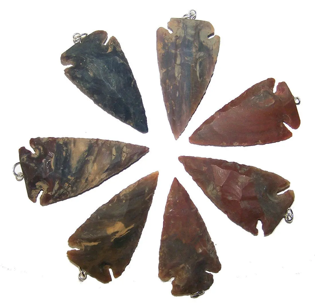 Large 2 Inch Arrowhead Pendants With Bail & Jump Ring 1