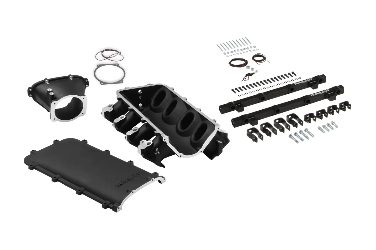 Holley Ls3 Ultra Lo-Ram Intake Manifold - Single Injector - Black 2