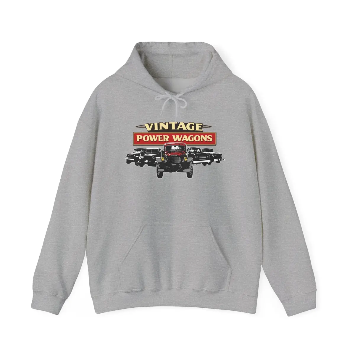 Vintage Power Wagons Hoodie — Classic Vpw Lineup Hooded Pullover 7