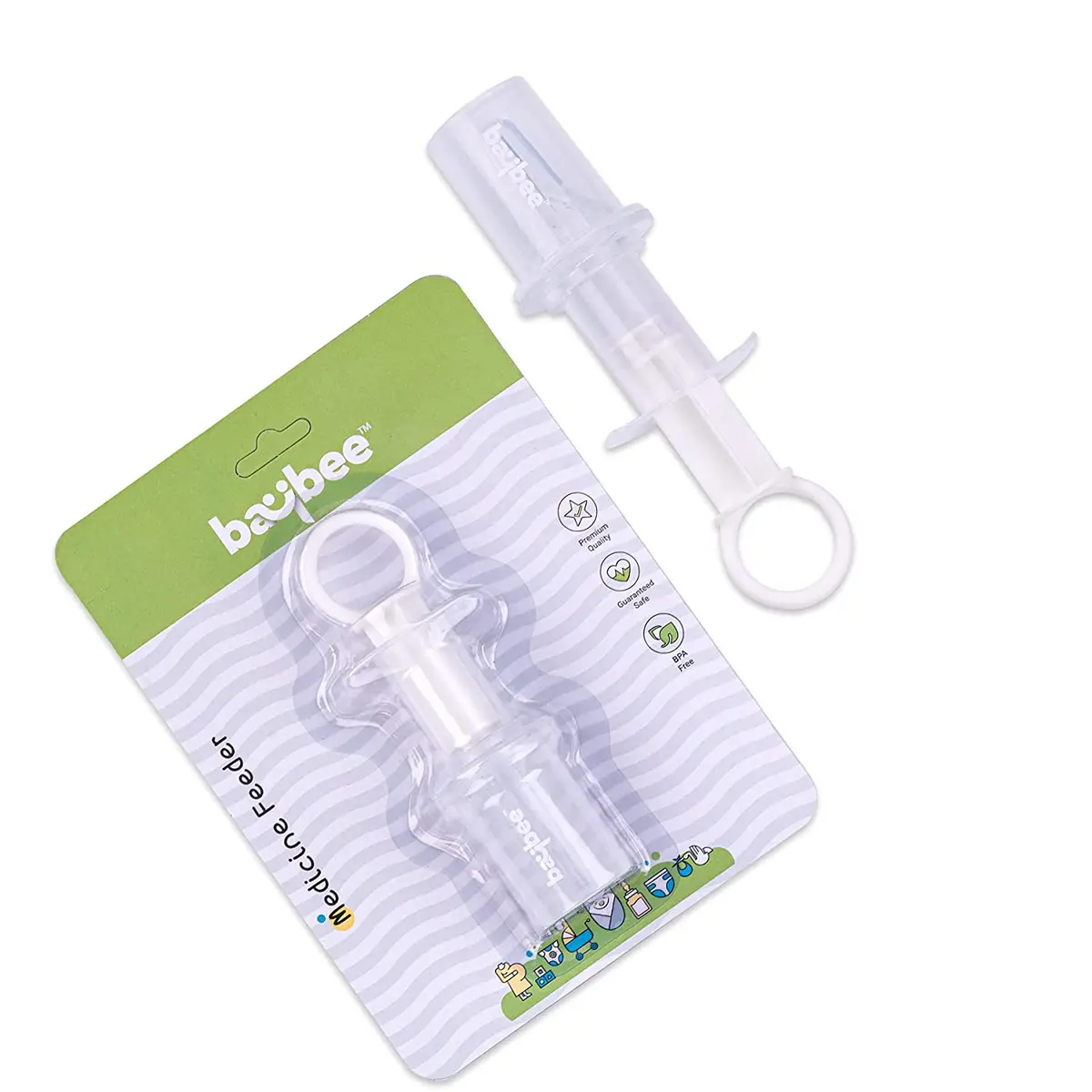 Silicone Baby Medicine Dispenser | Feeder Dropper, For Newborn | Infant | Toddlers Upto 3 Years, Medicine Dropper With Protective Case(White) 1