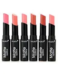 6Pc Nabi Cosmetics Professional Matte Lipstick Set Of 6 Nude Colors 1