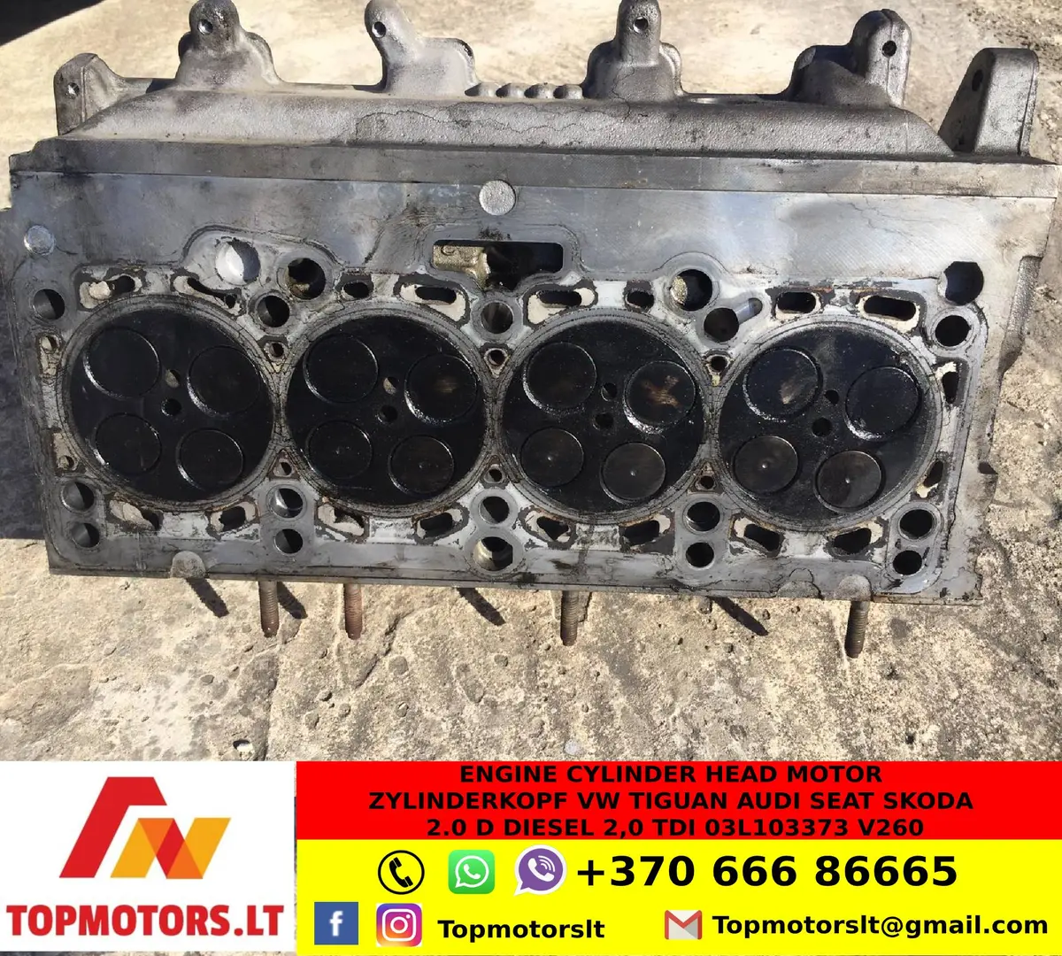 Engine Cylinder Head Motor Zylinderkopf Vw Tiguan Audi Seat Skoda 2.0 D Diesel 2,0 Tdi 03L103373 V260 1