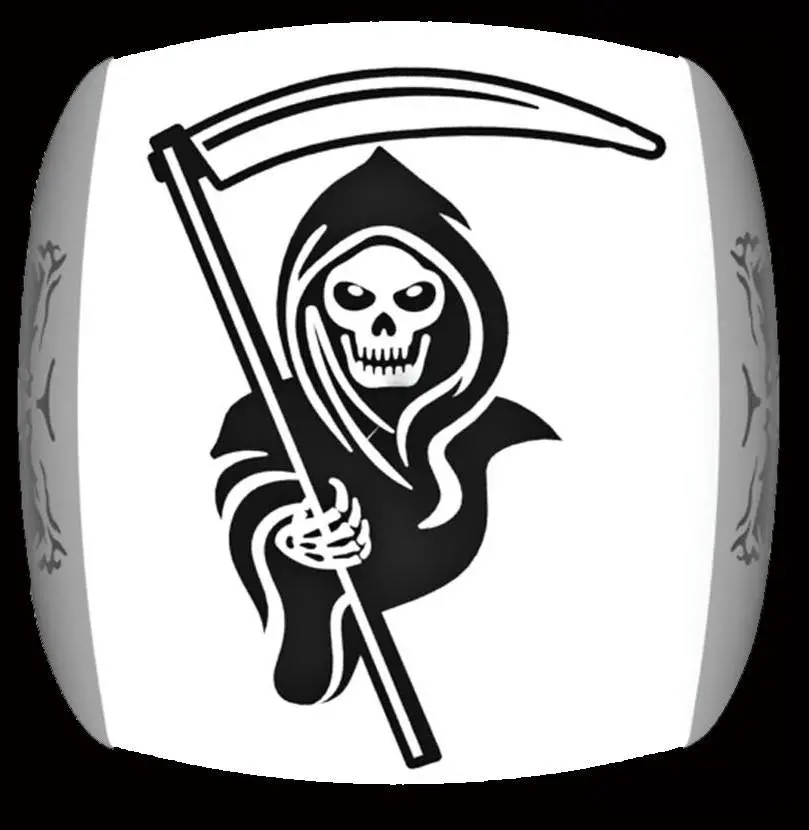 Grim Reaper W Sickle Stainless Steel Biker Ring 1
