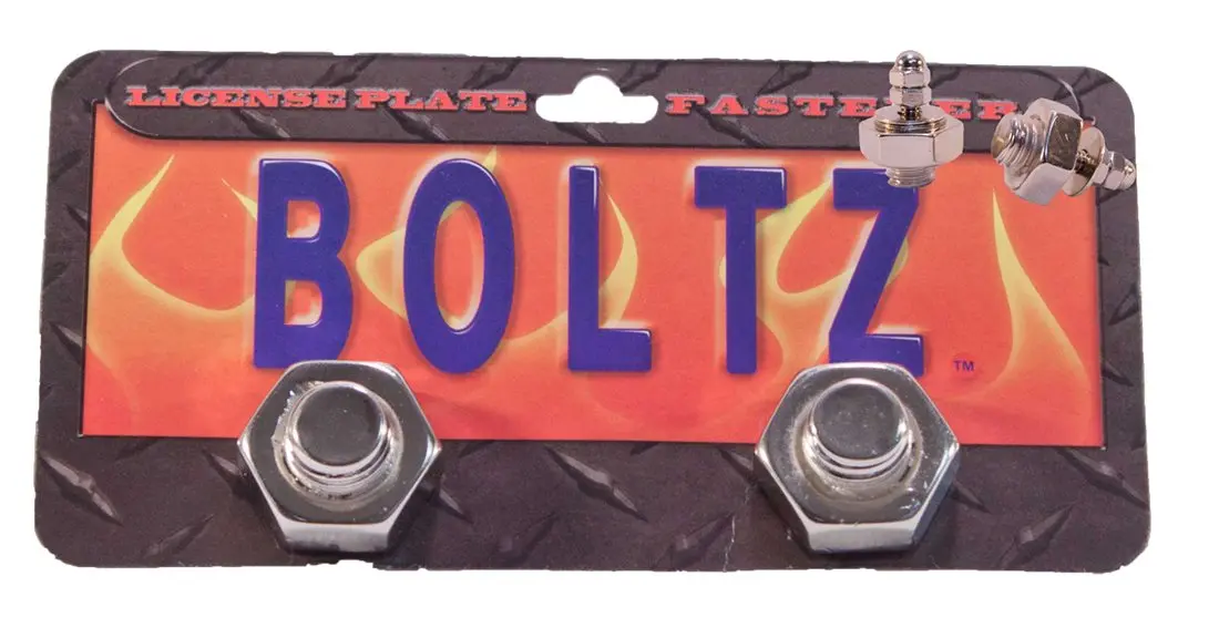 Jumbo Chrome Redneck License Plate Bolt / Boltz  Fasteners 1
