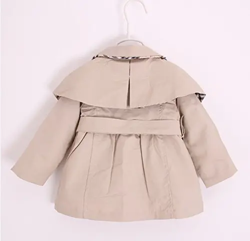 Mnlybaby Kids Baby Girl Spring Autumn Trench Coat Fashion Wind Proof Jacket 2