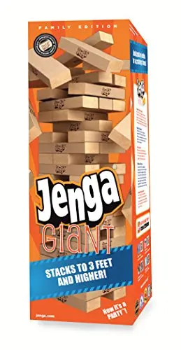Jenga Giant Family (Stacks To Over 3 Feet) Precision-Crafted Premium Hardwood Game (Authentic Brand Game) 1