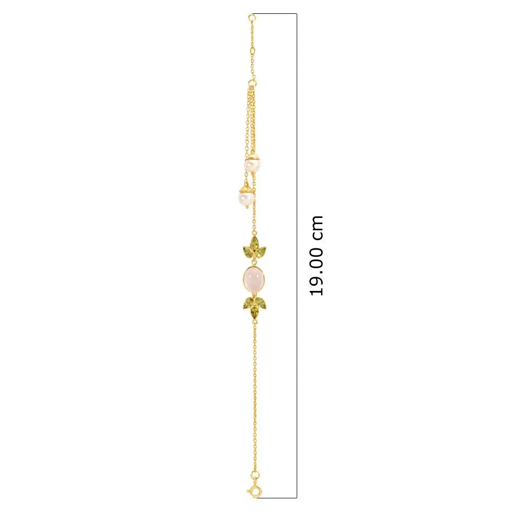 Jewel Cartel By Gehna Tints And Tinges Collection .925 Sterling Silver And Pearl Charm Bracelet 1