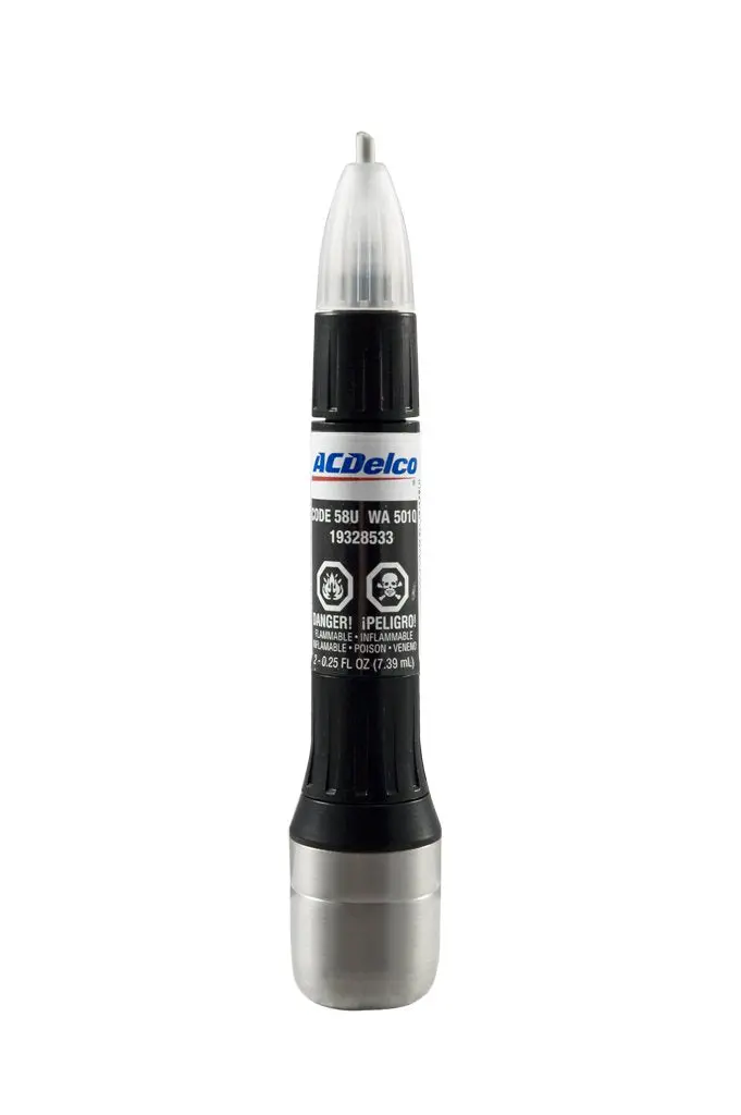 Genuine Gm Acdelco 2-In-1 Touch Up Paint Carbon Flash 58 58U Gar Wa565q & Clear Top Coat 2