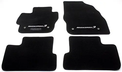 Mazdaspeed 3 2010-2012 New Oem Set Of Four Floor Mats Silver Stitching 2