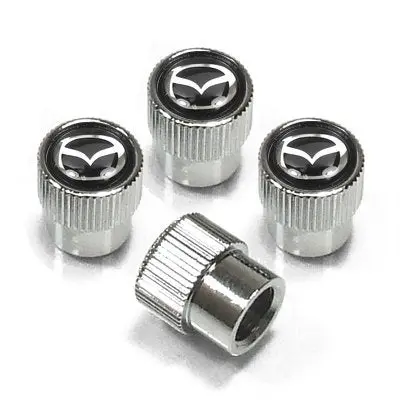 Mazda Logo Chrome Tire Stem Valve Caps, Official Licensed 1