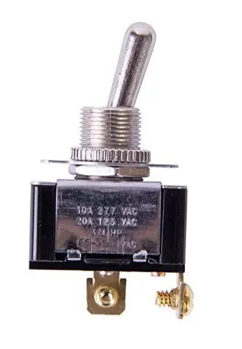 Gardner Bender Gsw-11 Heavy-Duty Electrical Toggle Switch, Spst, On-Off, ¾ Hp 125-250V Ac, Screw Terminal 2