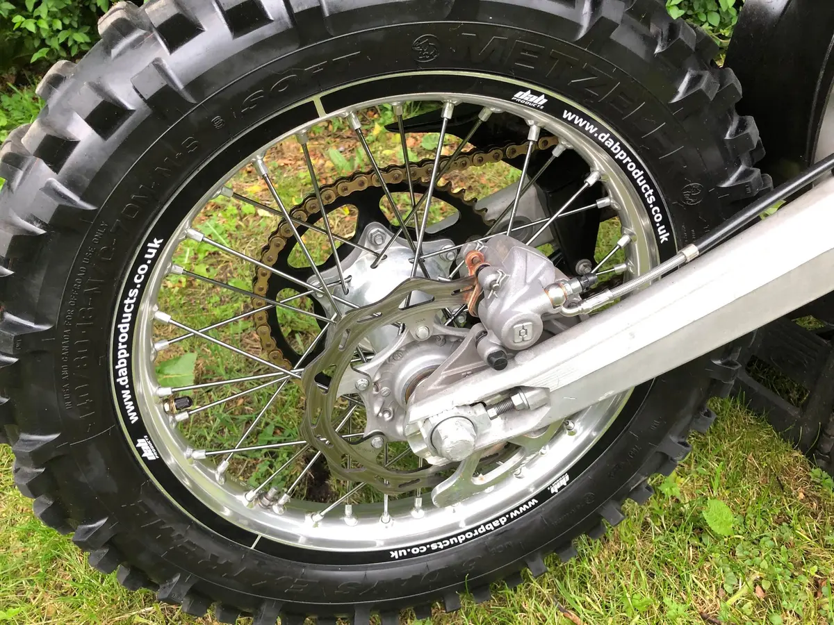 Dab Products Trials/Enduro Rim Sticker Set Black/White 2