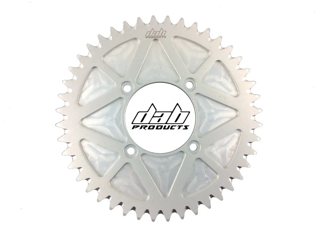 Dab Products 4 Bolt Rear Fim Style Trials Sprocket 44T Teeth Silver Trs Vertigo 1
