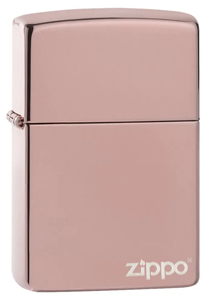 Classic High Polish Rose Gold Zippo Logo 1