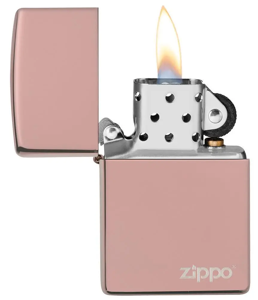 Classic High Polish Rose Gold Zippo Logo 2