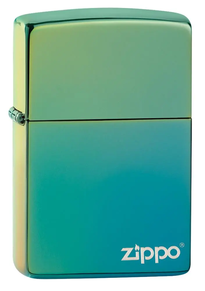 Classic High Polish Teal Zippo Logo 1