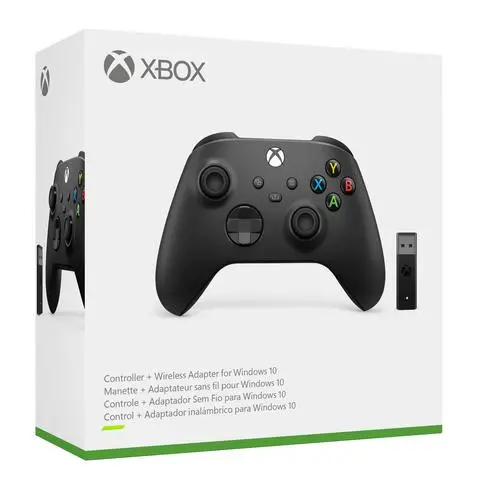 Xbox Wireless Controller Black + Wireless Adaptor 1